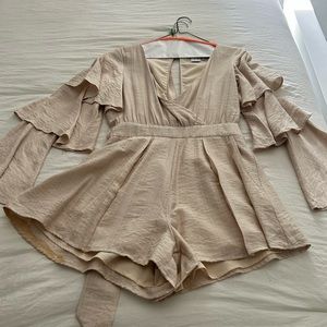 Princess Polly Long Sleeve Ruffle Romper